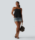 Haut bandeau babydoll Breezeful™ à smocks, bas volanté et séchage rapide