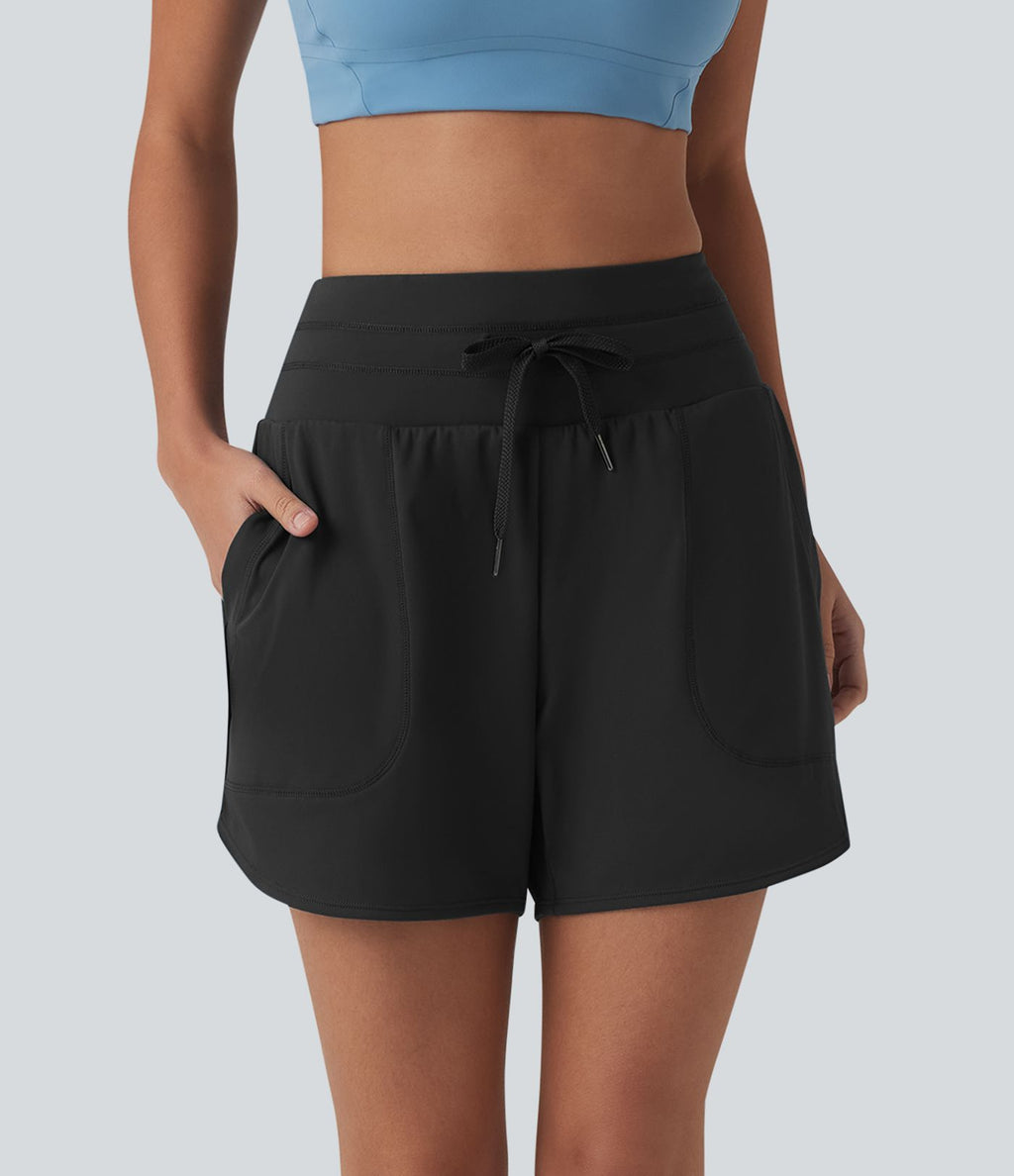 Short de running SoftlyZero™ Airy 2-en-1 taille haute effet frais InstantCool avec cordon de serrage et poches