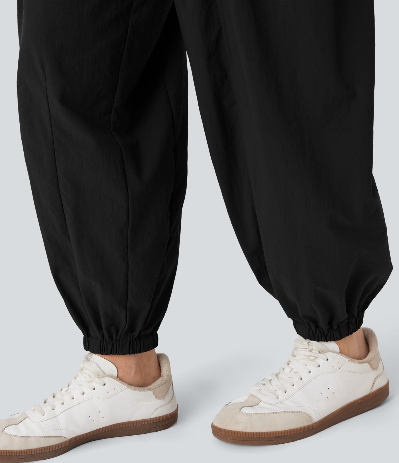 Jogging cargo décontracté taille haute avec poches à rabat