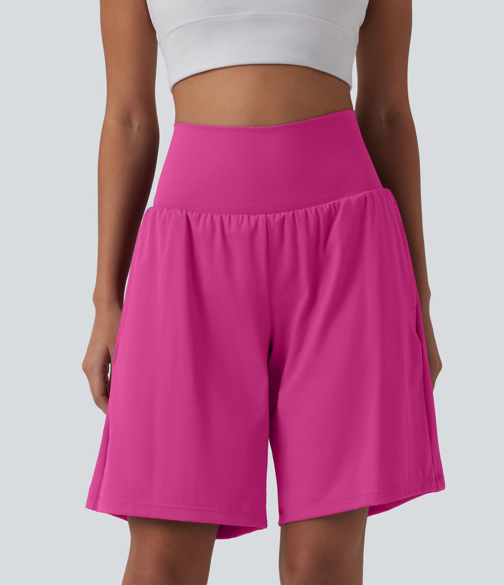 Short de yoga 2-en-1 SoftlyZero™ Airy taille très haute effet frais InstantCool 22,8 cm avec poches