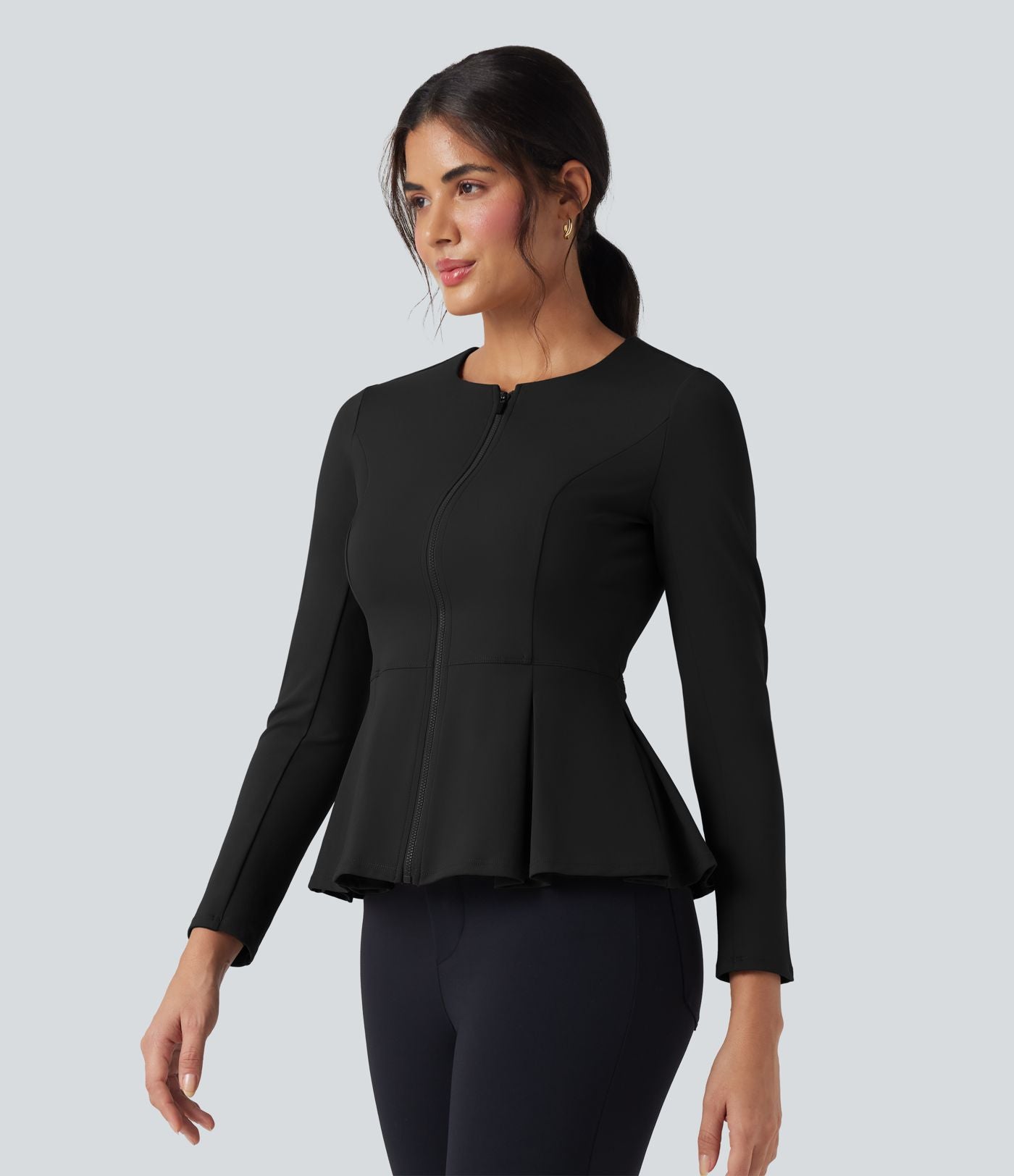 Veste de travail basque zippée col rond DayStretch
