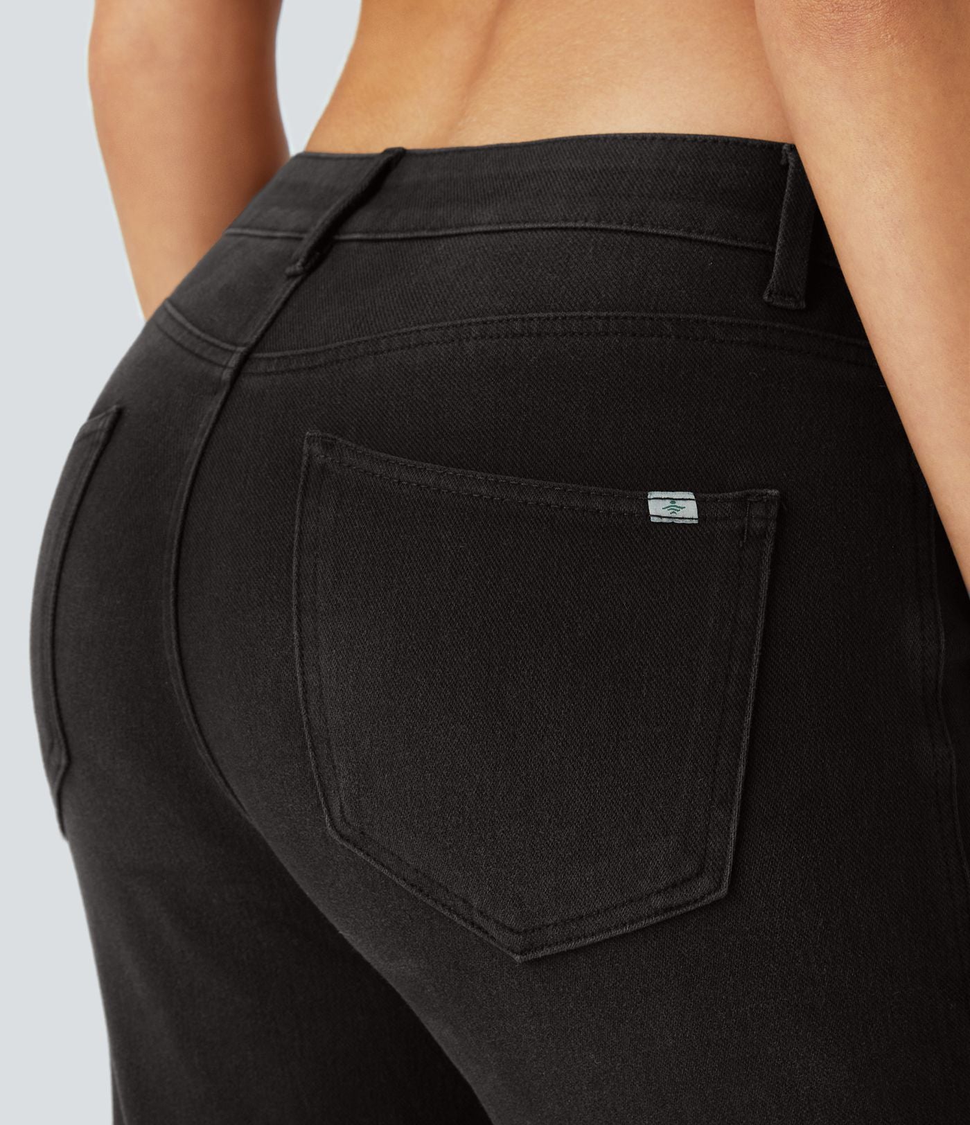 Jean skinny 7/8 décontracté taille basse Halara Flex™ avec poches zippées