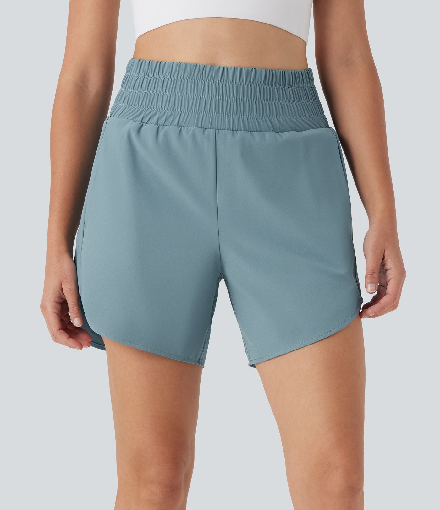 Short de course 2-en-1 Breezeful™ taille haute, poches multiples, ourlet arrondi, séchage rapide 12,5 cm - Longueur prolongée