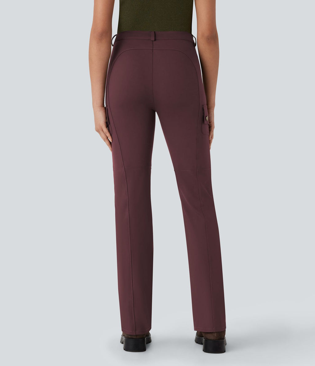 Pantalon cargo bootcut randonnée taille moyenne DayStretch avec poches