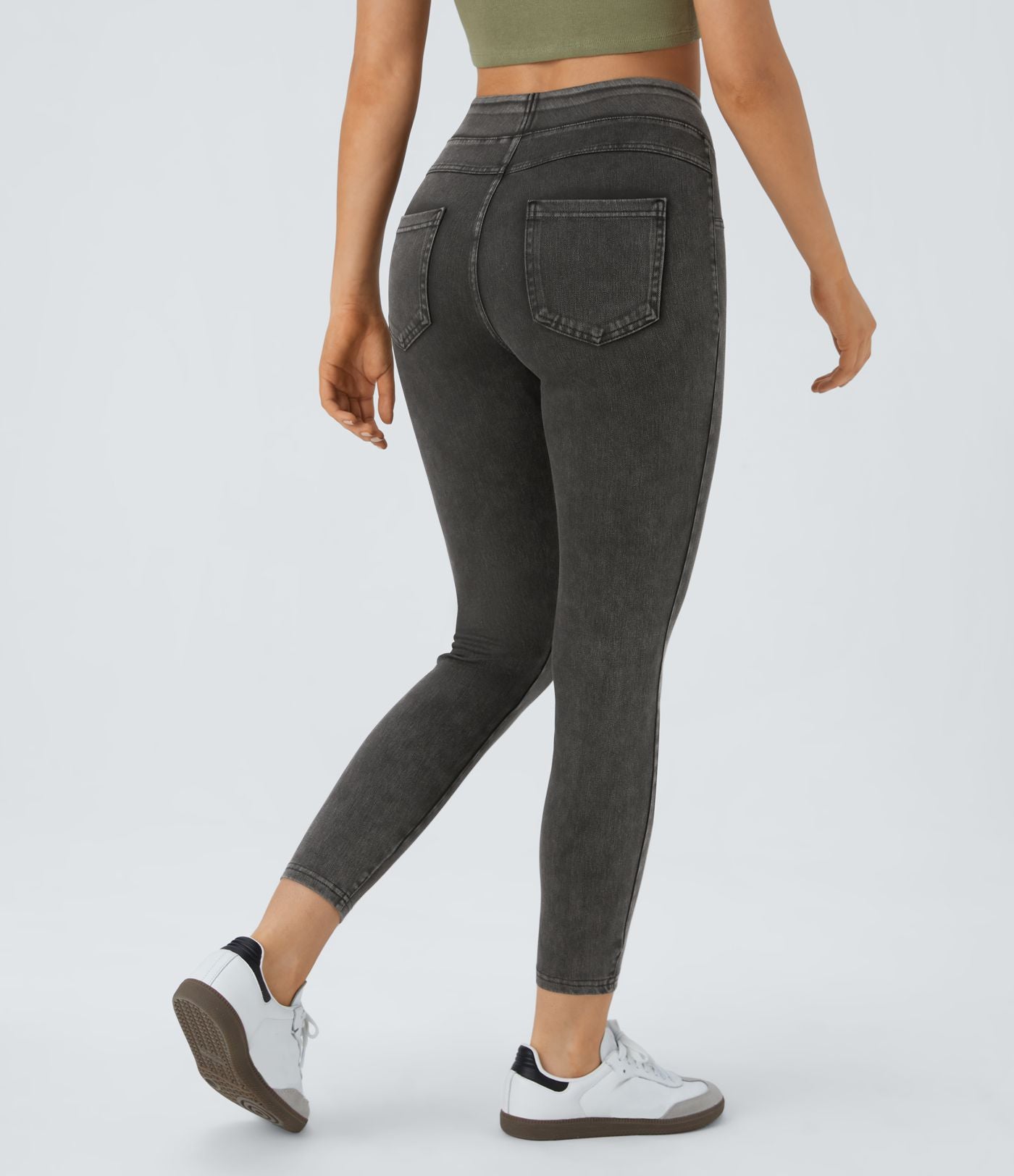 Halara Flex™ Jegging Casual Taille Haute Tricot Extensible Poche Latérale Arrière