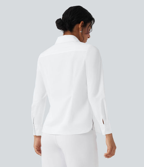 Chemise de travail unie à manches longues
