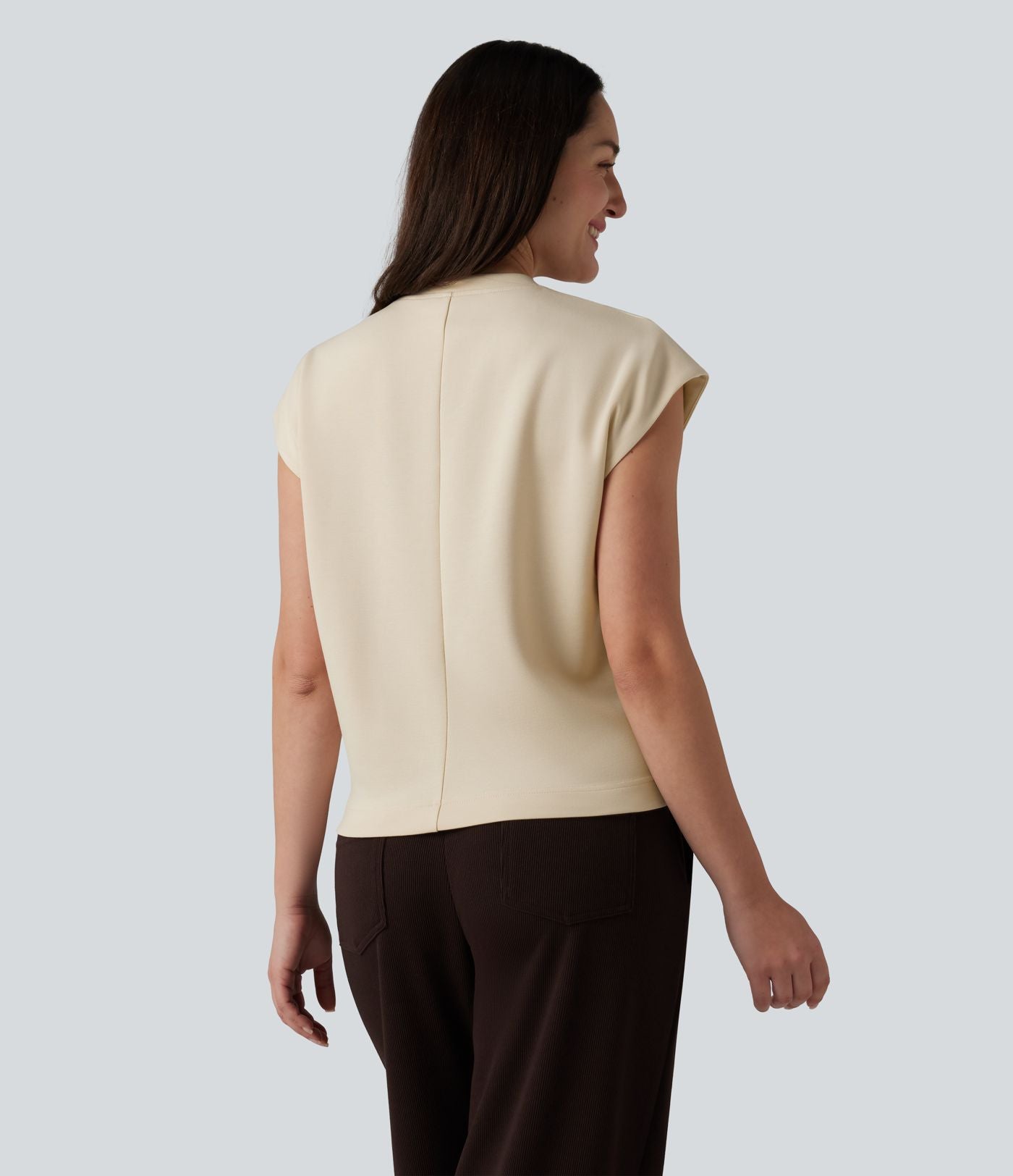 T-shirt casual col rond manches courtes