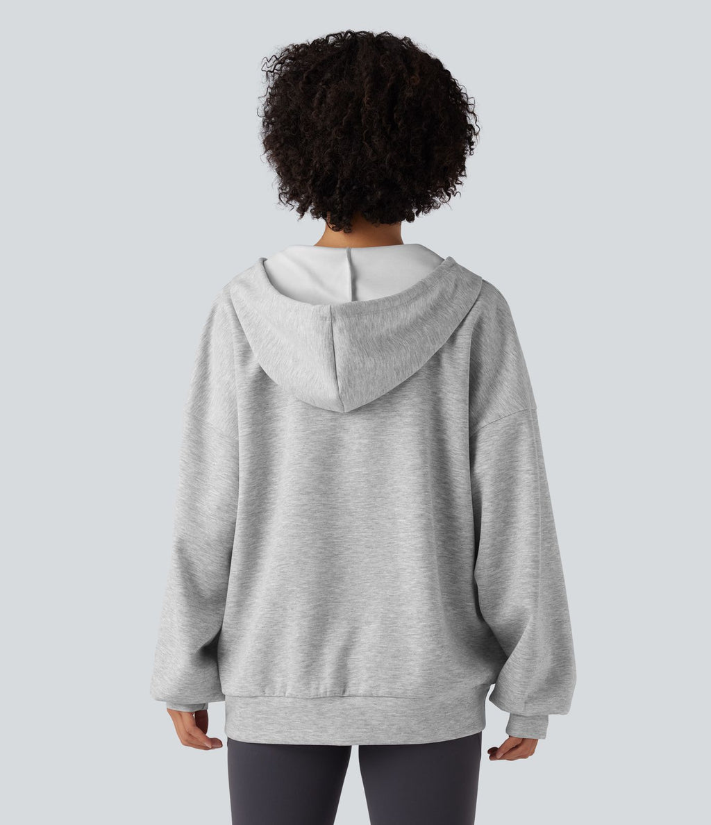 Sweat-shirt décontracté à capuche, cordon de serrage, manches longues et poches