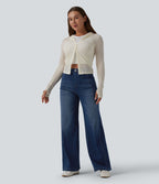 Halara Flex™ Jean large casual gainant taille haute avec poches