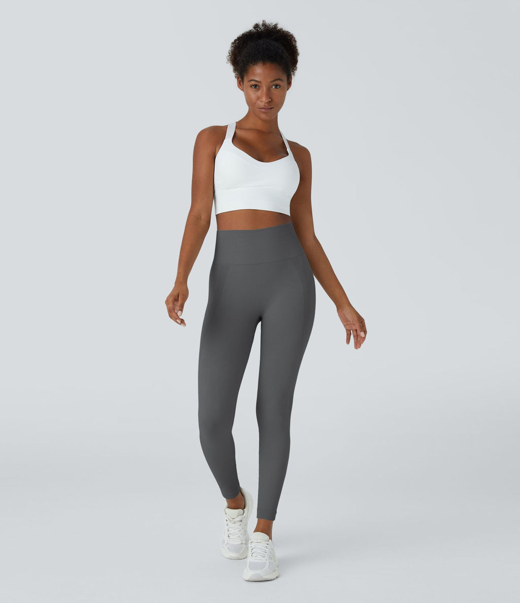 Legging yoga 7/8 taille haute froncé sans couture OneForm Seamless Flow
