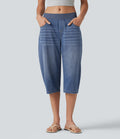 Jean capri barrel taille basse Halara Flex™ Denim avec poches
