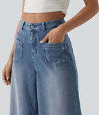 Jean ample Halara Flex™ casual taille mi-haute avec poches
