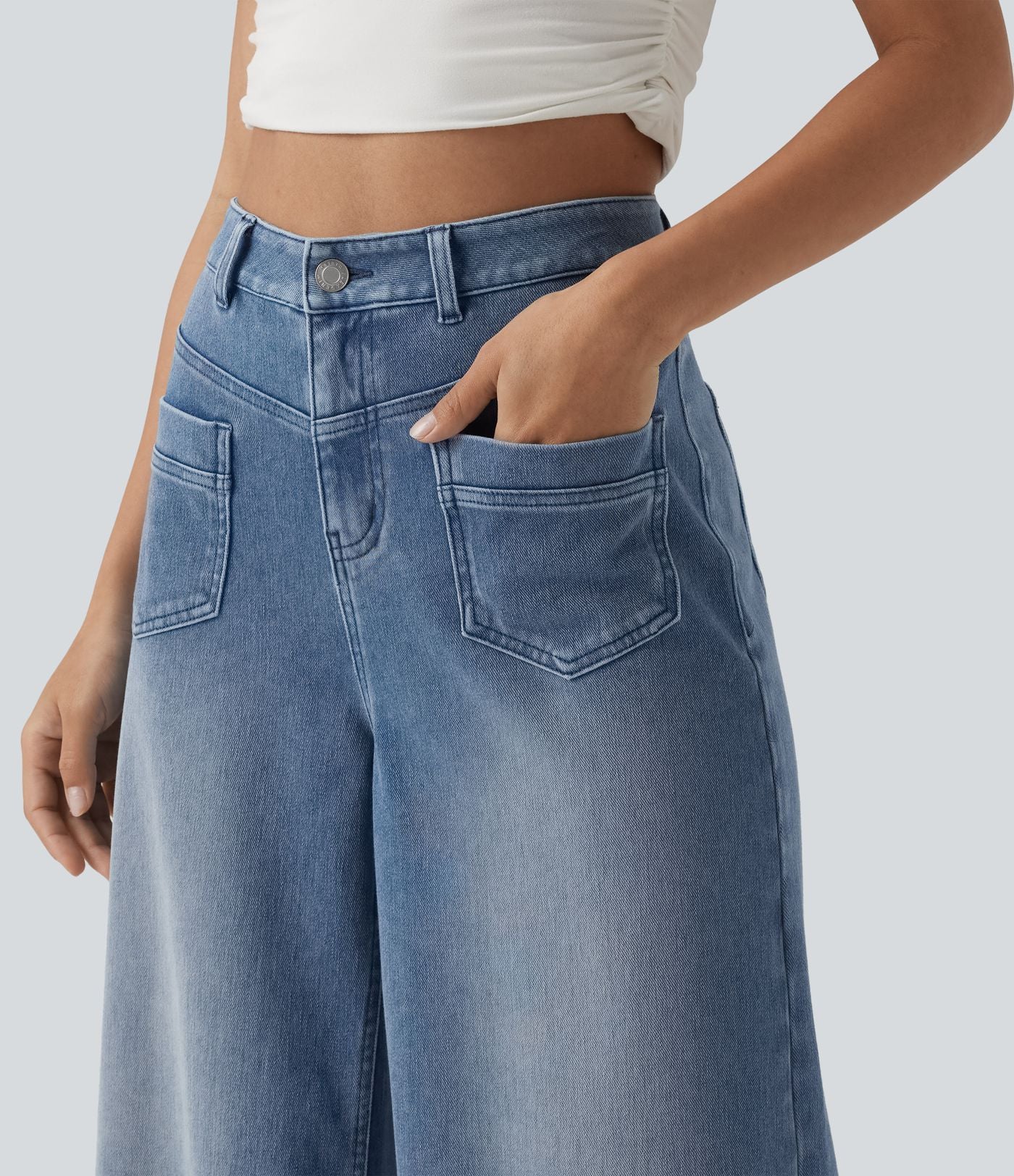 Jean ample Halara Flex™ casual taille mi-haute avec poches