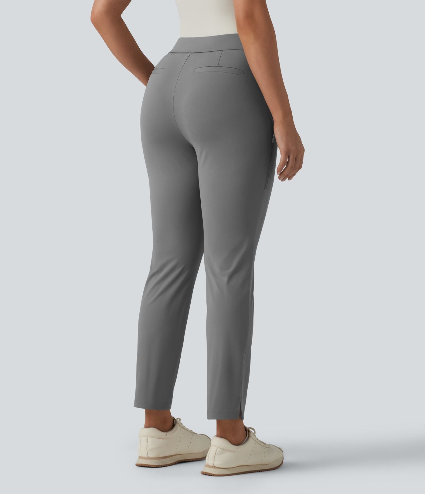 Pantalon de golf fuselé taille haute avec poches