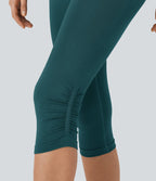 Legging yoga pedal pusher taille haute froncé sans couture OneForm Seamless Flow
