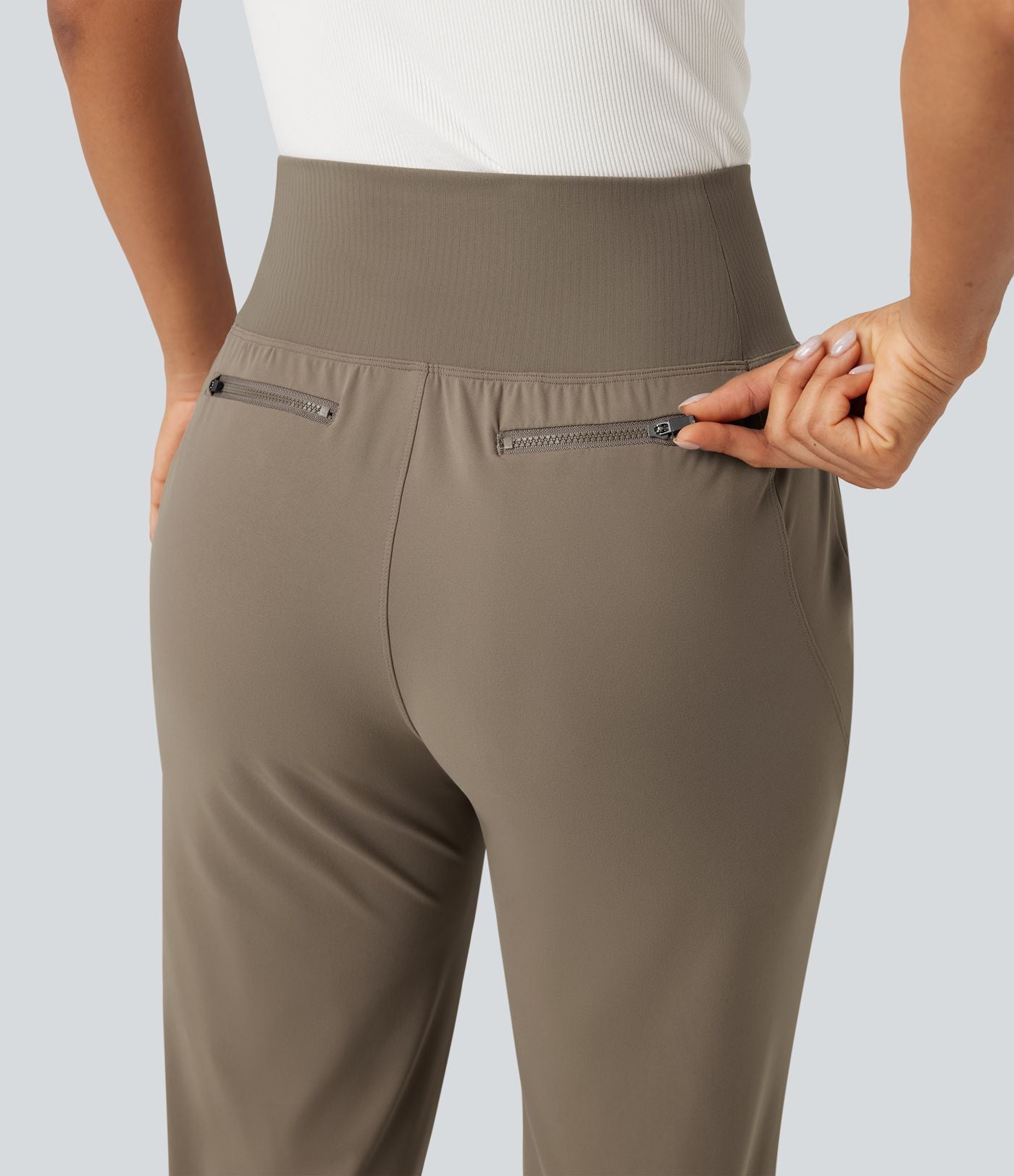 Jogging fuselé Halara UltraSculpt™ taille haute esprit bureau avec poches