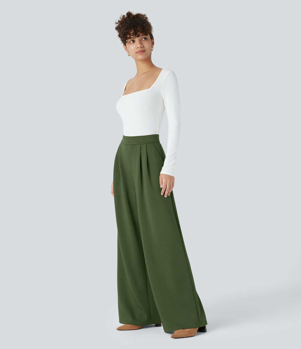 Pantalon de travail Halara Flex™ ample taille haute avec poches