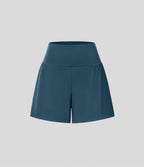 Short yoga 2-en-1 SoftlyZero™ Airy effet frais InstantCool taille très haute 12,5 cm avec poches, longueur allongée