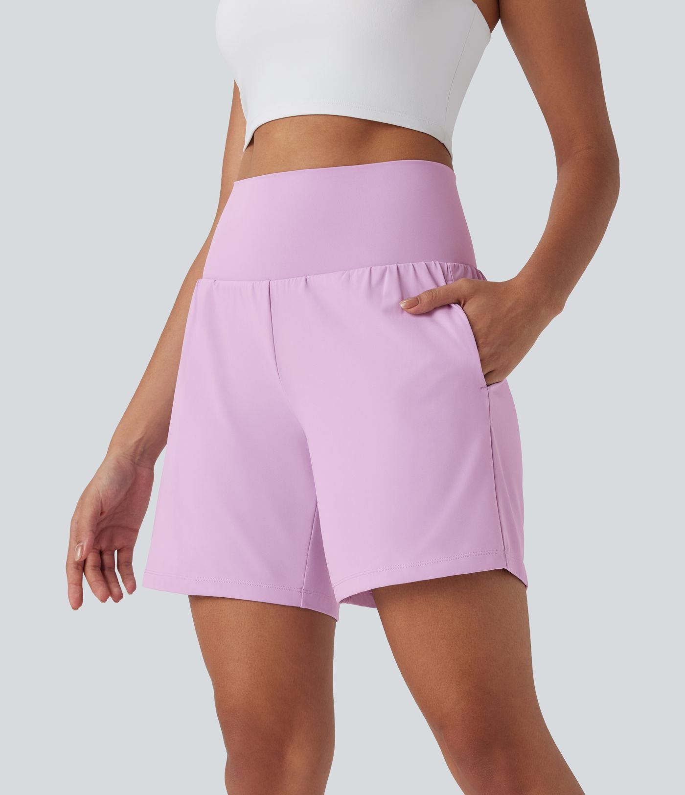 Short de yoga SoftlyZero™ Airy 2-en-1 taille très haute avec poches et effet frais InstantCool 17,5 cm