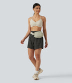 Short de yoga 2-en-1 Halara UltraSculpt™ taille très haute 12,5 cm à carreaux avec poches