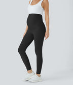 Legging 7/8 de yoga de maternité Softlyzero™ à taille très haute - Protection UPF50+