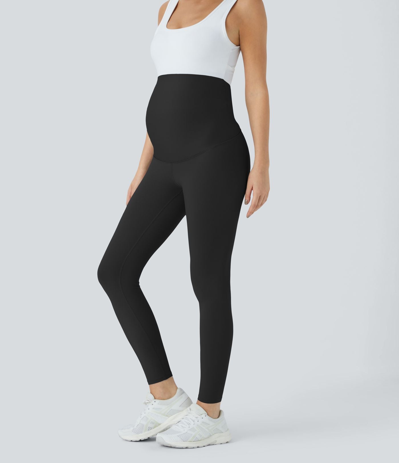 Legging 7/8 de yoga de maternité Softlyzero™ à taille très haute - Protection UPF50+