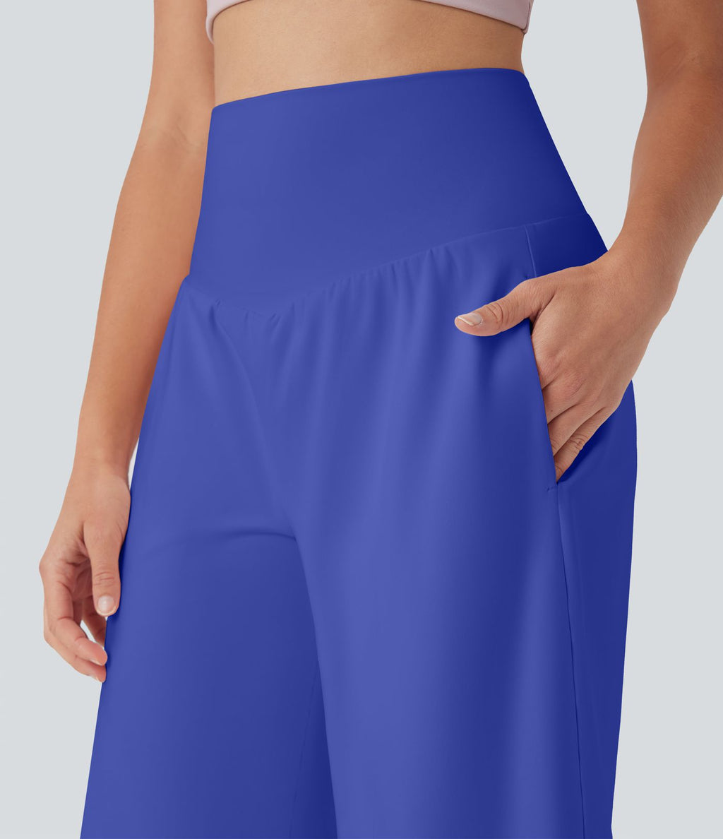 Bermuda SoftlyZero™ Airy de yoga taille haute avec poches multiples et effet frais InstantCool