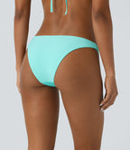 Bas de maillot de bain bikini uni taille basse