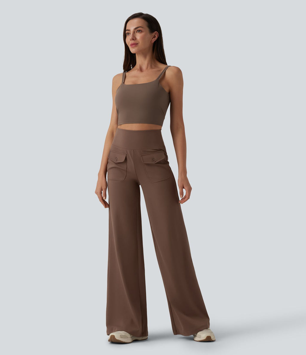 Pantalon de yoga large DayStretch gainant taille haute avec poches