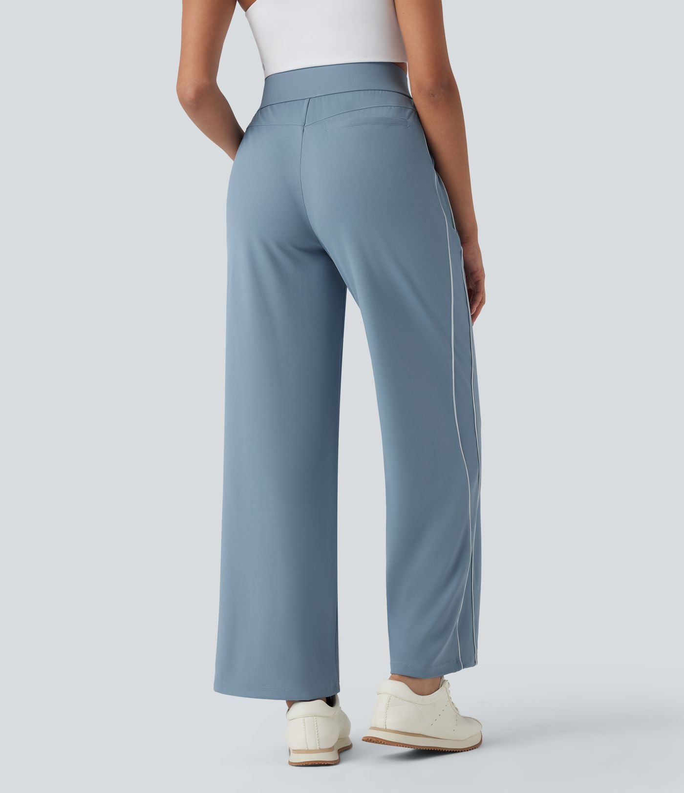 Pantalon d’entraînement taille haute, jambe droite à séchage rapide avec poches, UPF40+