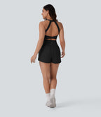 Combinaison-pantalon de yoga 2-en-1 gainante à séchage rapide avec poches SoftlyZero™