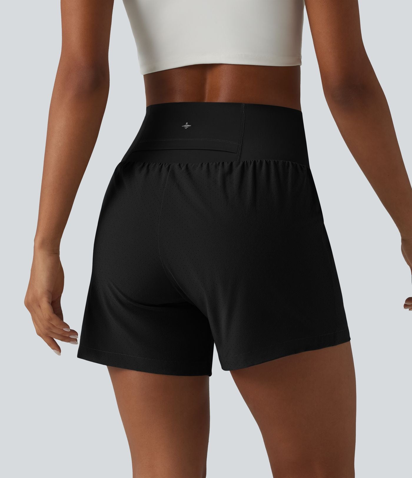 Short de yoga 2 en 1 taille très haute ventre plat séchage rapide 12,5 cm avec poches