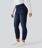 Legging 7/8 en denim gainant taille haute effet push-up Halara Flex™ avec poches