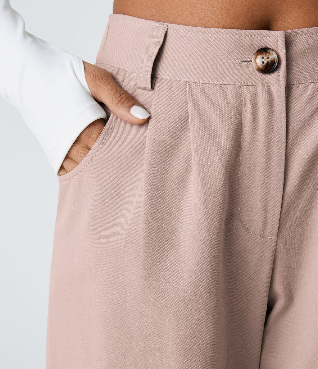 Joggings décontractés à taille mi-haute avec poches