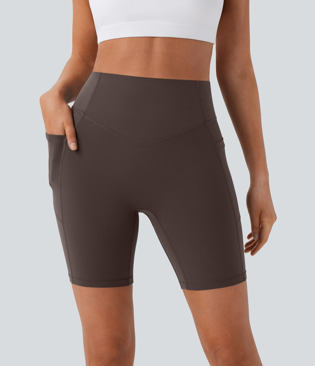 Legging de yoga gainant taille haute chiné à séchage rapide avec poches Halara UltraSculpt™