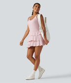 Robe-short de tennis SoftlyZero™ Airy effet frais InstantCool mini à volants superposés avec coussinets amovibles et poches, accès facile Easy Peasy