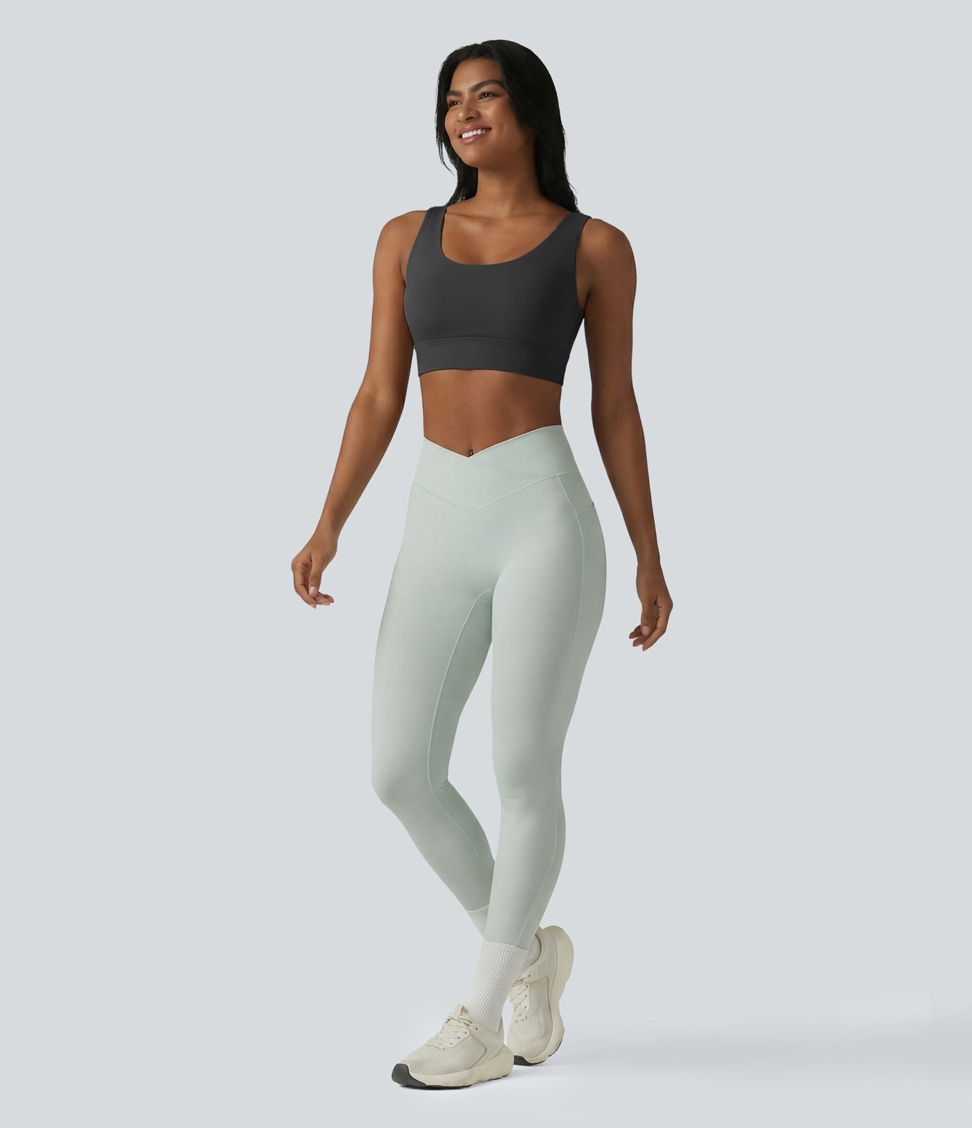 Brassière de sport Halara UltraSculpt™ maintien moyen dos nu avec boucle ajustable et brassière intégrée