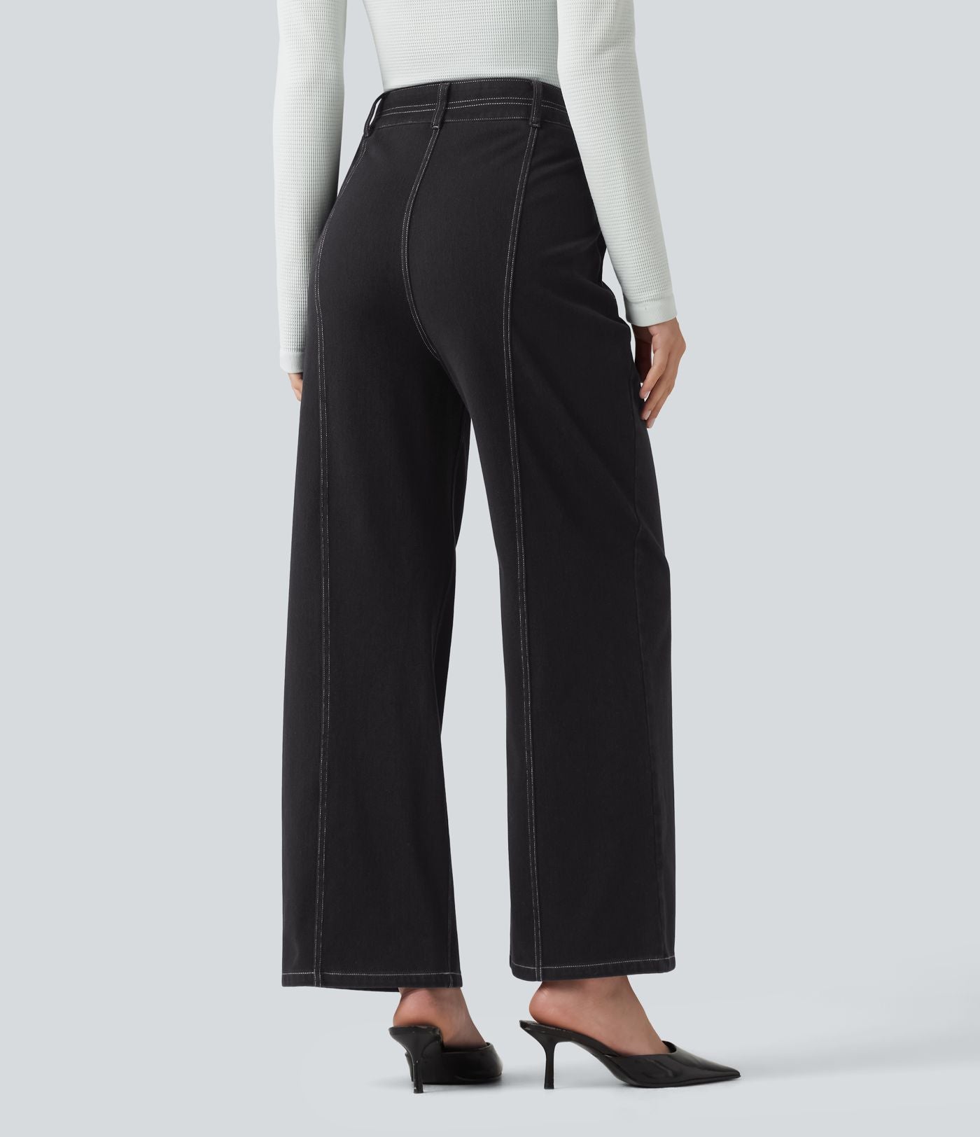 Jean large casual Halara Flex™ taille haute à poches
