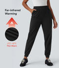 Jogging décontracté  thermique taille haute séchage rapide avec poches-UPF40+