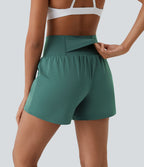 Short yoga 2-en-1 SoftlyZero™ Airy effet frais InstantCool taille très haute 12,5 cm avec poches, longueur allongée