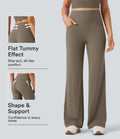 Pantalon de yoga droit gainant taille haute avec poches Halara UltraSculpt™