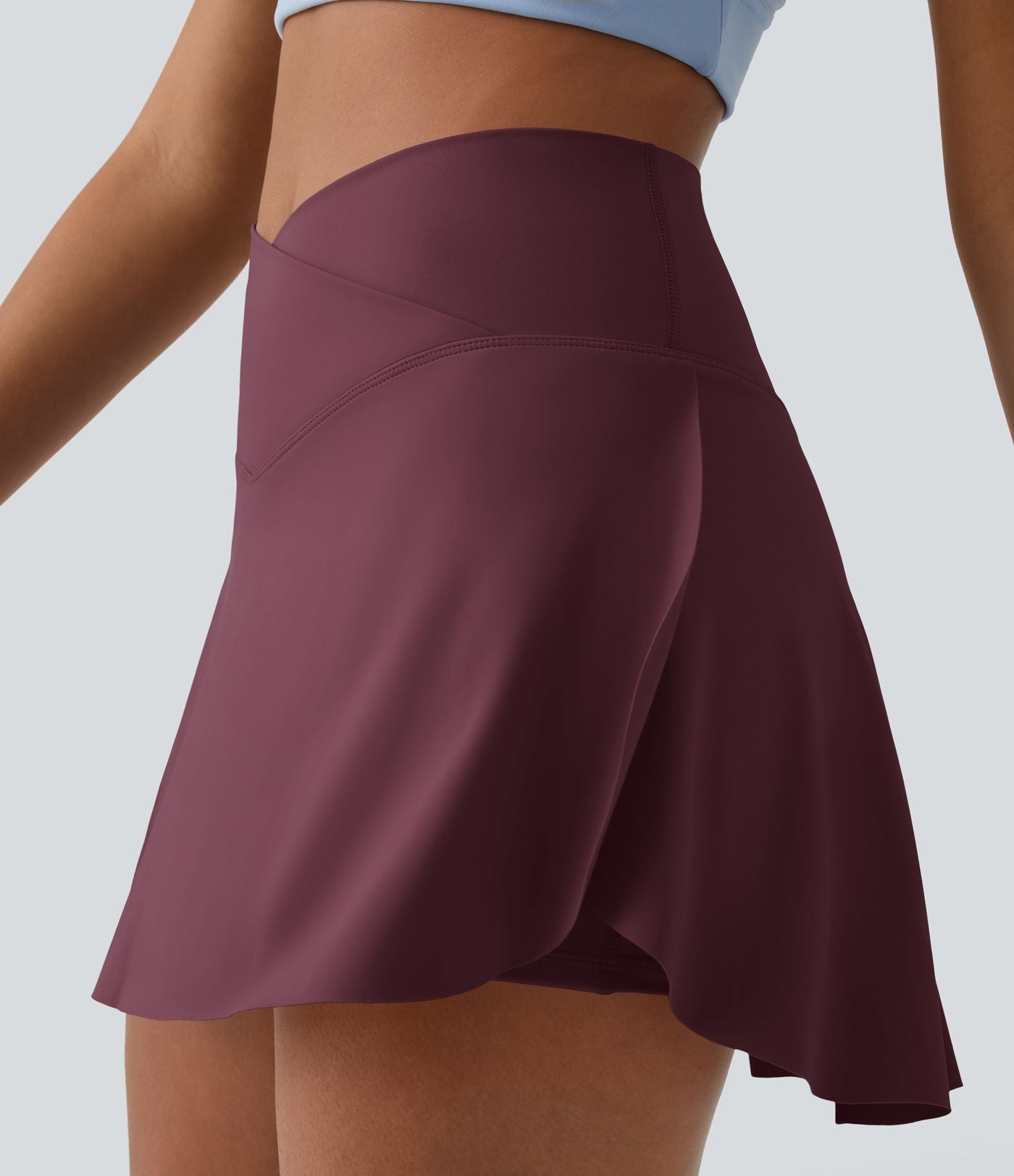 Jupe de tennis mini 2-en-1 quotidienne SoftlyZero™ Airy avec croisement, poche latérale et effet frais InstantCool, Lucid, protection solaire UPF50+