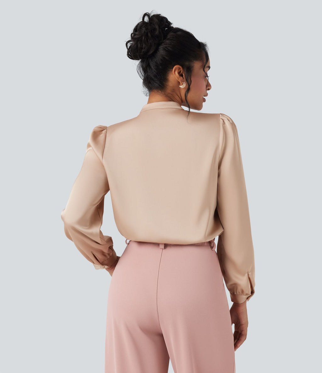 Chemise de travail manches longues nouée devant