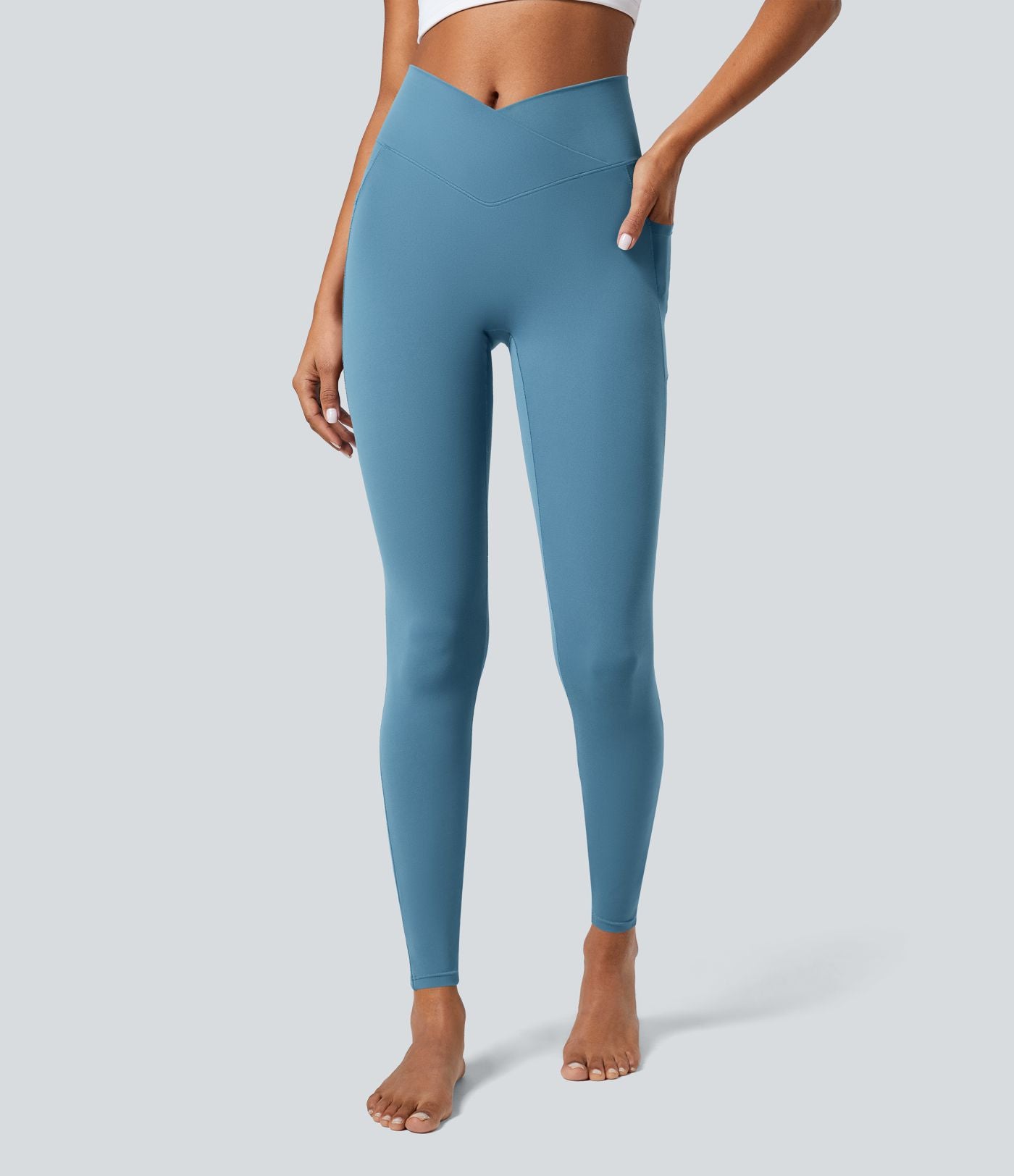 Softlyzero™ Legging Unis Poches Croisées