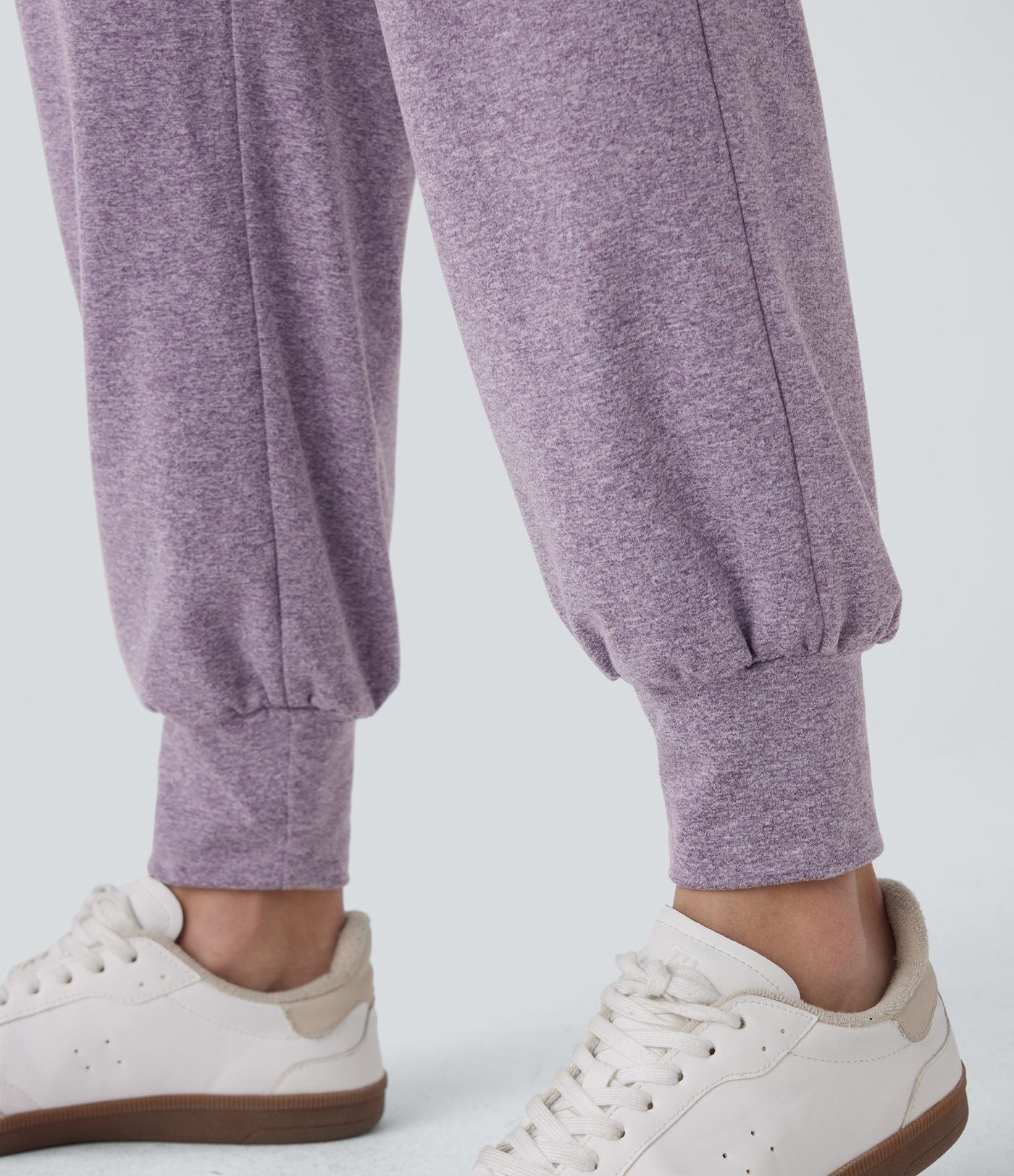 Pantalon jogging décontracté taille haute avec poches latérales