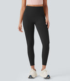 Legging yoga 7/8 SoftlyZero™ taille haute froncé avec lien dos - UPF50+