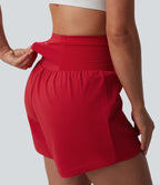 Short de yoga 2-en-1 SoftlyZero™ Airy gainant taille haute effet frais InstantCool avec poches