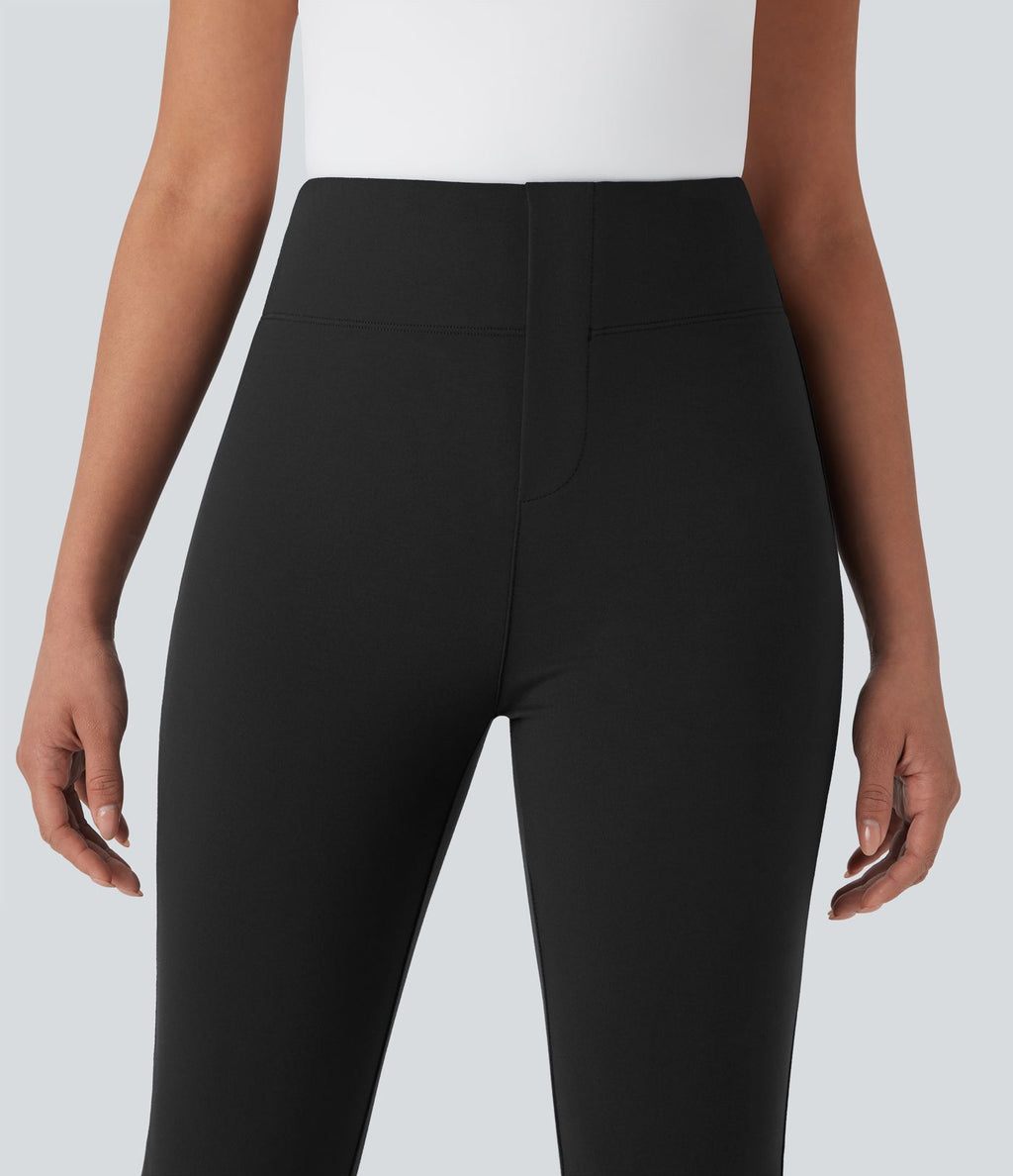 Pantalon de travail fuselé court taille haute Halara Flex™ avec poches