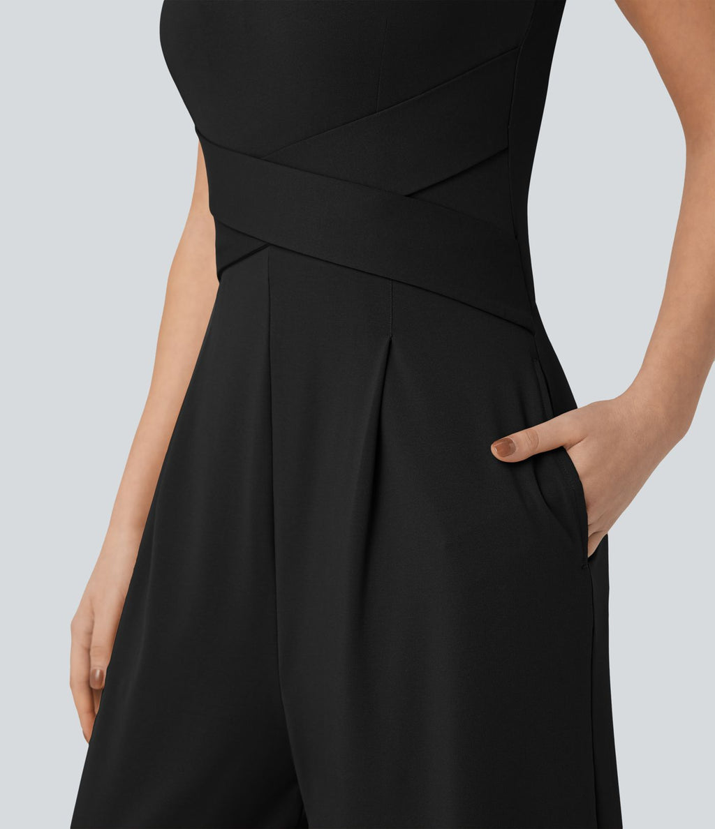 Combinaison casual sans manches dos U avec poches - Édition Easy Peasy