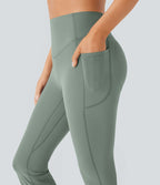 Pantalon de yoga à coupe bootcut gainant galbant taille haute avec effet scrunch et poches Halara UltraSculpt™
